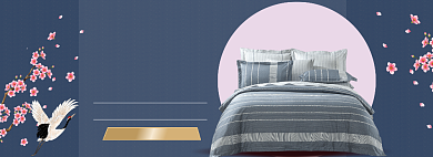 床大促海报banner背景