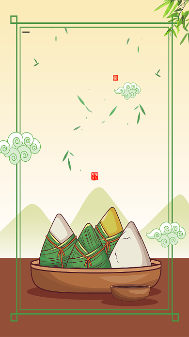 中国传统佳节端午节海报背景