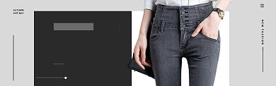 黑色服装裤子牛仔裤促销banner背景