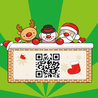 圣诞节关注二维码背景