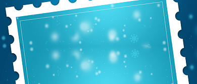 蓝色月签你好十二月首图背景