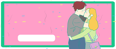 简约手绘插画示爱公众号首图背景