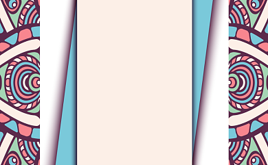 简约时尚潮流线条手绘个人名片背景