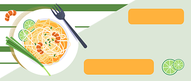 卡通海鲜面馆公众号首图背景