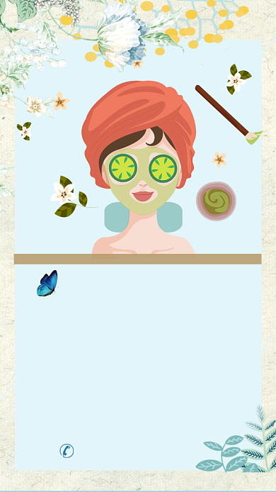 蓝色养生SPA开业大促销手机海报背景