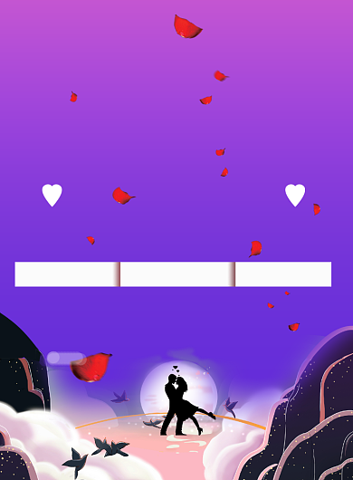 七夕插画风印刷海报背景