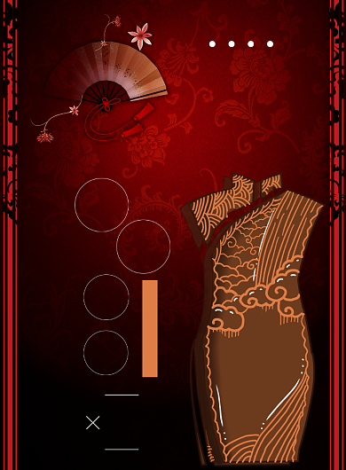古典大气传统旗袍定制广告印刷海报模板背景