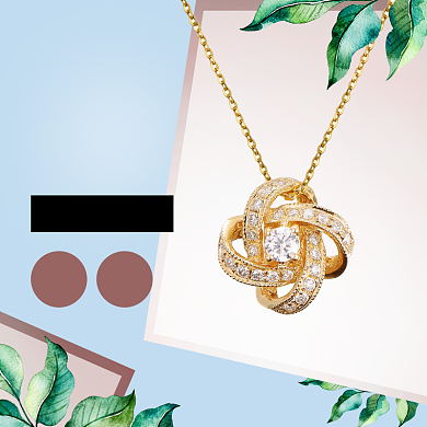 时尚轻奢项链淘宝直通车图片背景