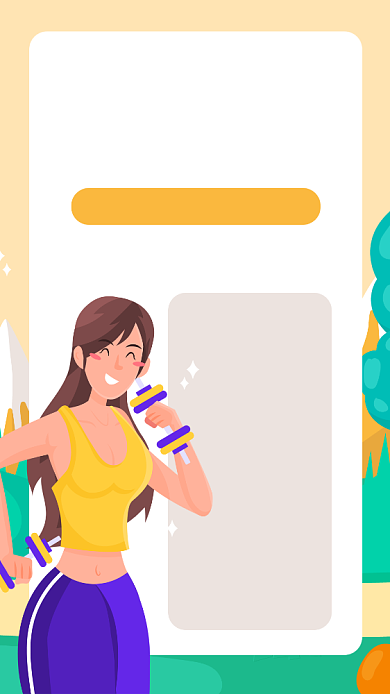 每日健身打卡课程表手机海报背景