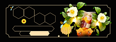 蜂蜜淘宝电商banner图背景