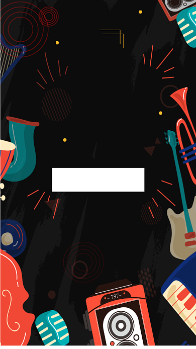 简约创意音乐节宣传手机海报背景