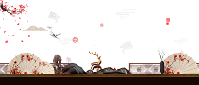 简约高端新中式房产宣传手机海报微信公众号素材图片背景