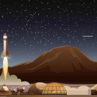 简约手绘宇宙世界航天日公众号次图背景