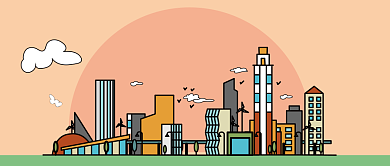 清新卡通手绘房地产广告微信公众号素材图片背景