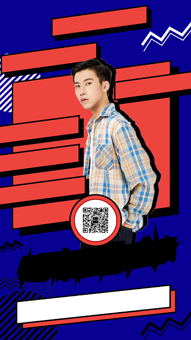 时尚创意几何秋冬新风尚手机海报模板背景