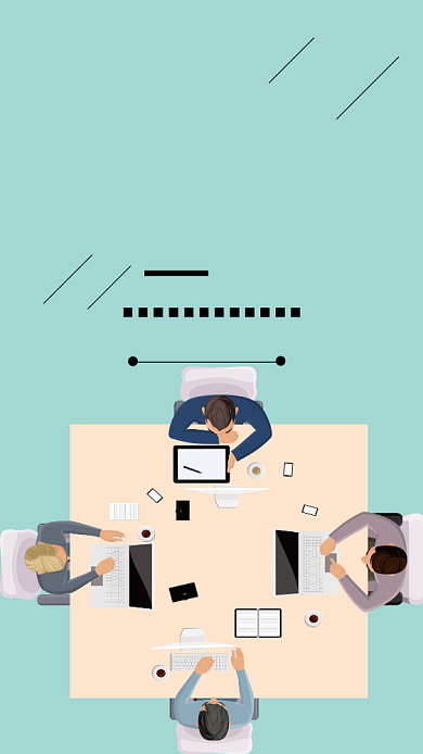 团队合作简约企业文化宣传海报背景