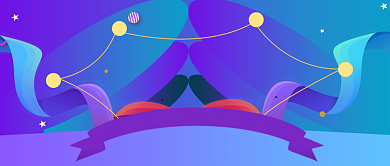 会员日描边蓝色简约促销打折微信公众号素材图片背景