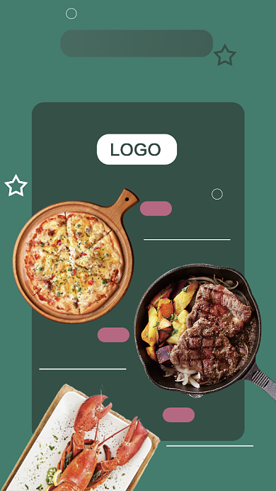 西餐餐食快餐新品美食手机海报背景