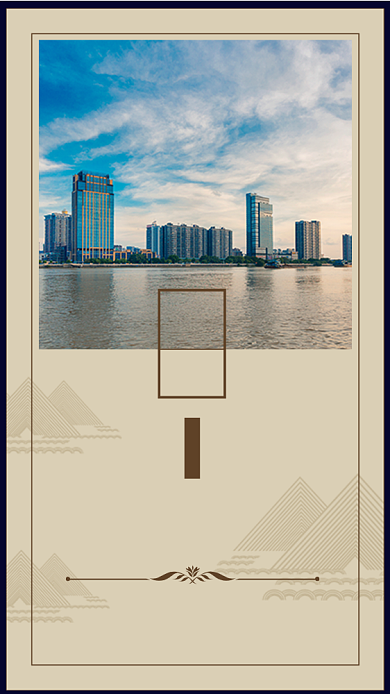 房地产临江环境高端海报背景
