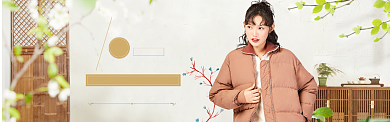 清新风格秋季女装新品banner背景