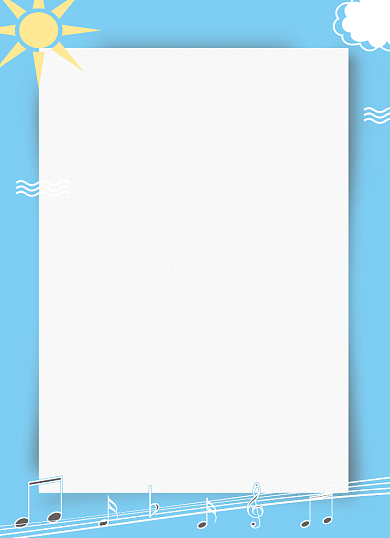 手绘水彩卡通热气球背景信纸背景