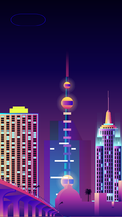 渐变企业文化手机海报背景