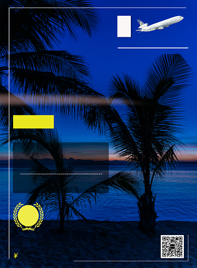 热带海岛游仙本那热点旅游促销宣传印刷海报背景