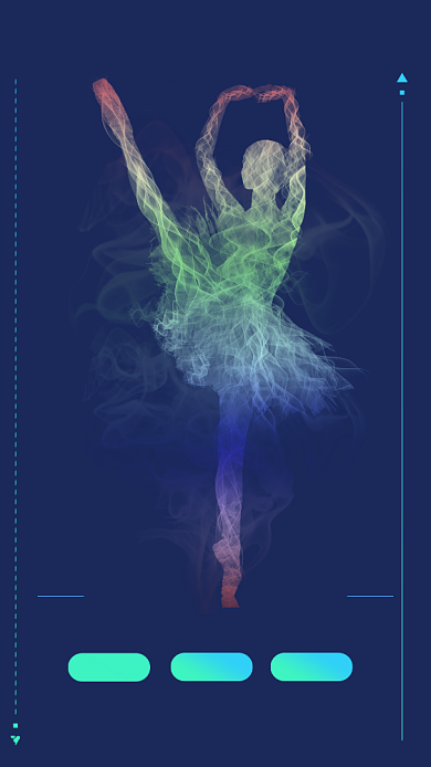 创意渐变艺术舞蹈招生手机海报背景