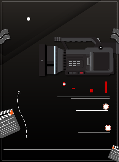 黑色简约摄影培训印刷海报背景
