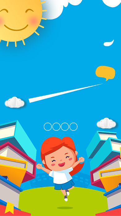 蓝色卡通 精选装备开学季宣传海报背景