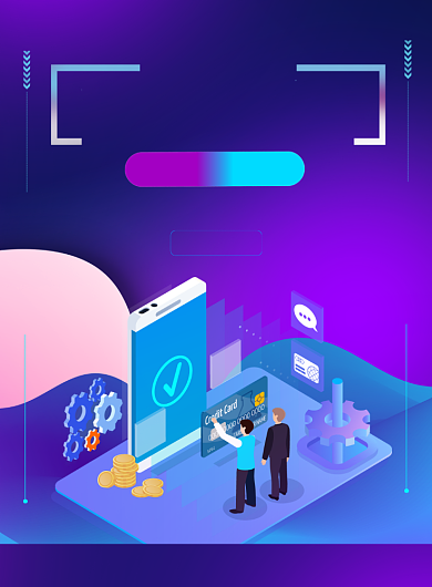 简约2.5D数据金融大数据时代宣传海报背景