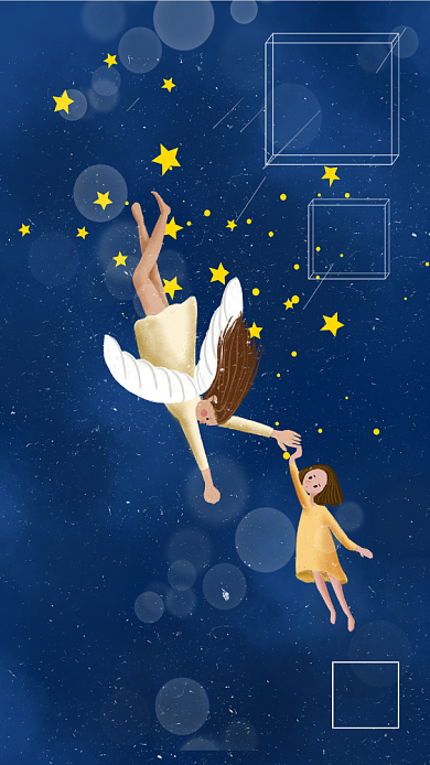 七月日签宣传海报背景