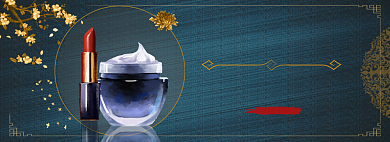 国货美妆淘宝banner背景