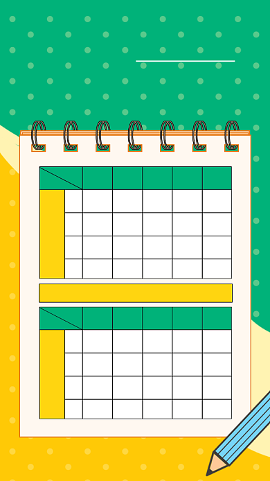 创意初中课程安排表手机海报背景