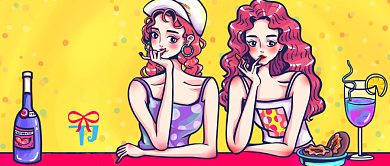 女生节少女插画公众号首图背景