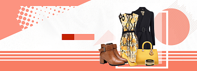 粉色简约女装新品年货节优惠banner背景