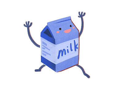 牛奶瓶蓝色长高手绘朋友圈封面背景