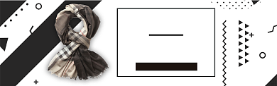 黑白元素服饰羊绒围巾促销banner背景
