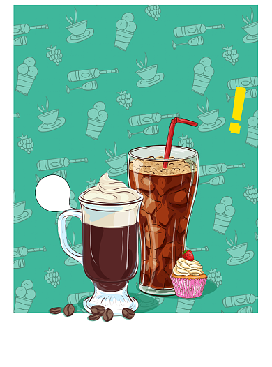 夏日饮品促销宣传单背景