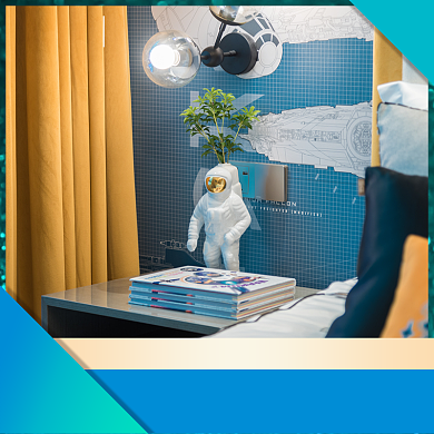 蓝色绿色家装新年惠瓷砖直通车背景