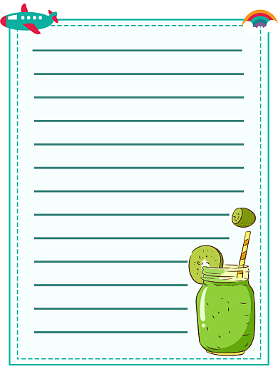 绿色小清新信纸背景背景