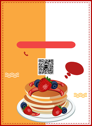 橙色简约创意水果蛋糕甜品海报背景