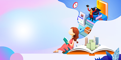 卡通可爱创意清新中国教育梦展板背景