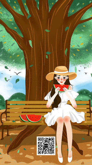 创意卡通插画梦想日签手机海报背景