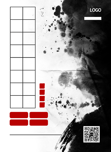 水墨书法培训印刷海报模板背景