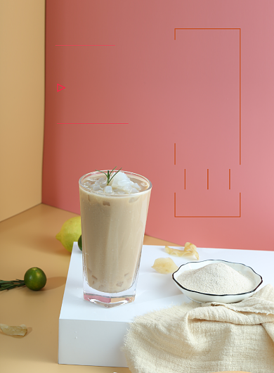 时尚奶茶新品上市印刷海报背景