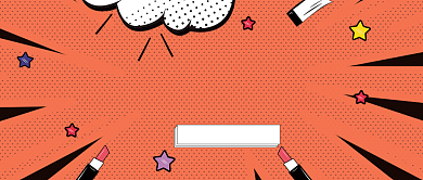 卡通手绘简约美容化妆品广告微信公众号素材图片背景