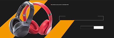 高品质耳机限时抢购淘宝banner背景