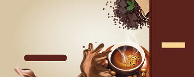 卡通咖啡优惠券13元背景