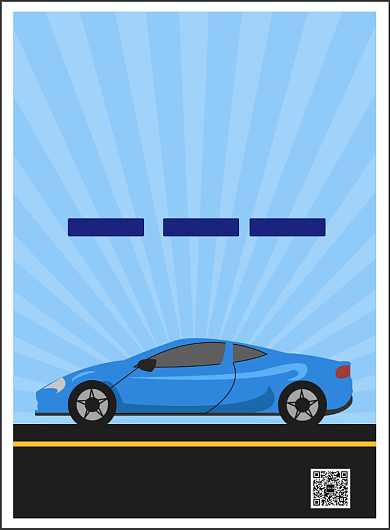 蓝色简约驾校招生海报背景